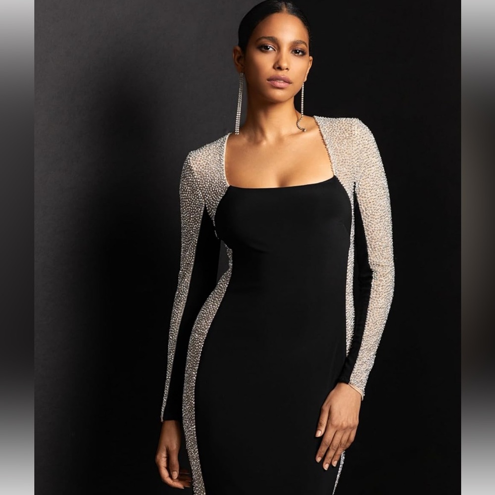 JILLIAN LONG SLEEVE CAVIAR DRESS - Picture 5 of 10